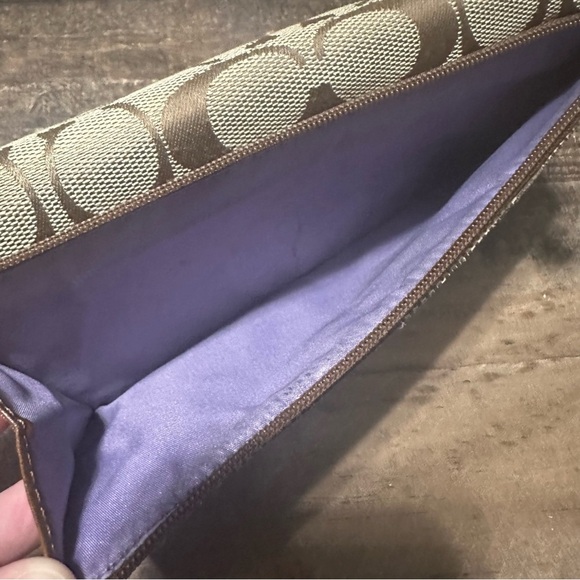 Coach Signature CC Canvas Tri-Fold Wallet - Picture 8 of 10